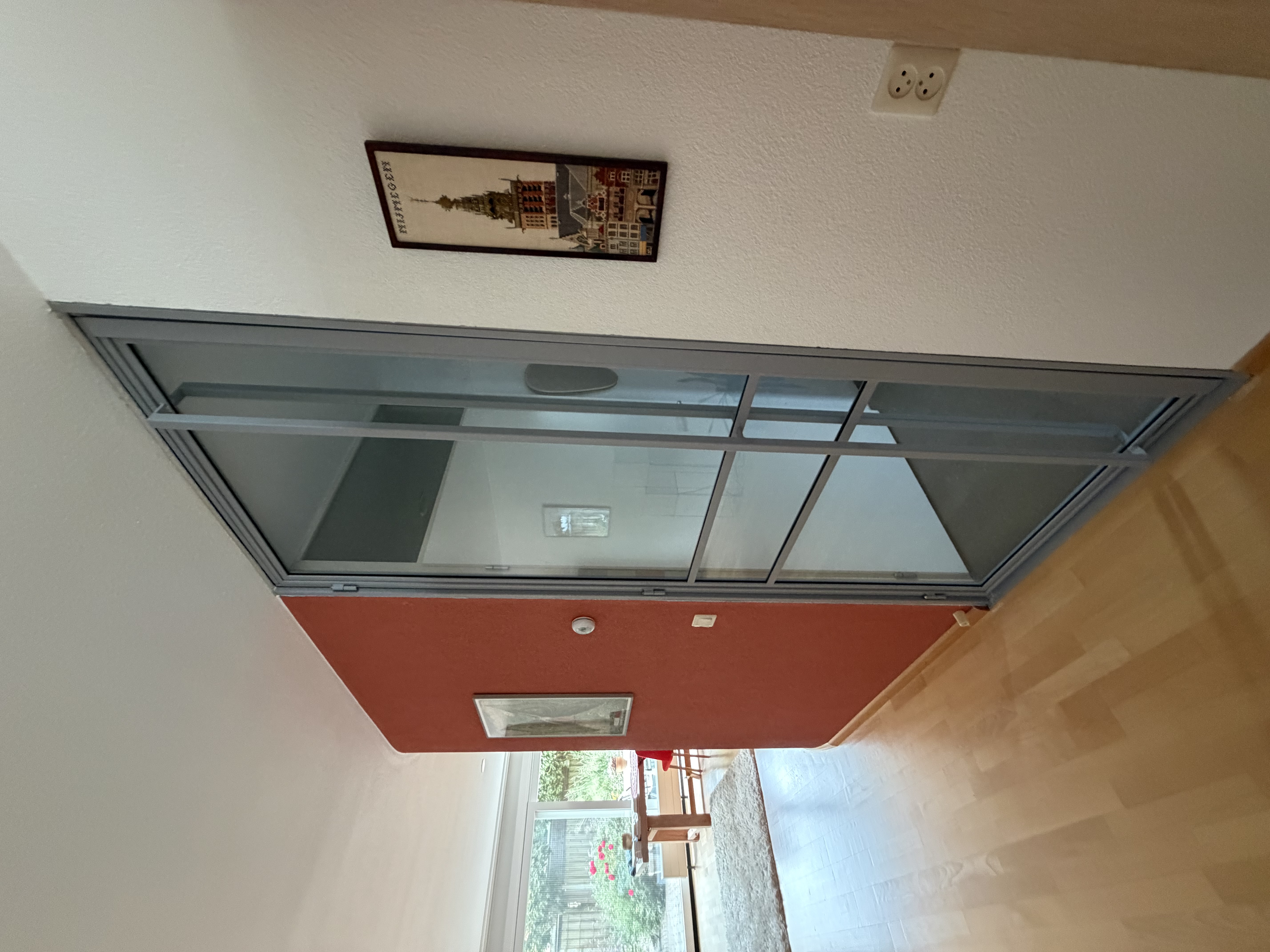 Stalen deur in ral 7040 structuur — Stalen scharnierdeur in Zwolle – RAL 7040 structuur