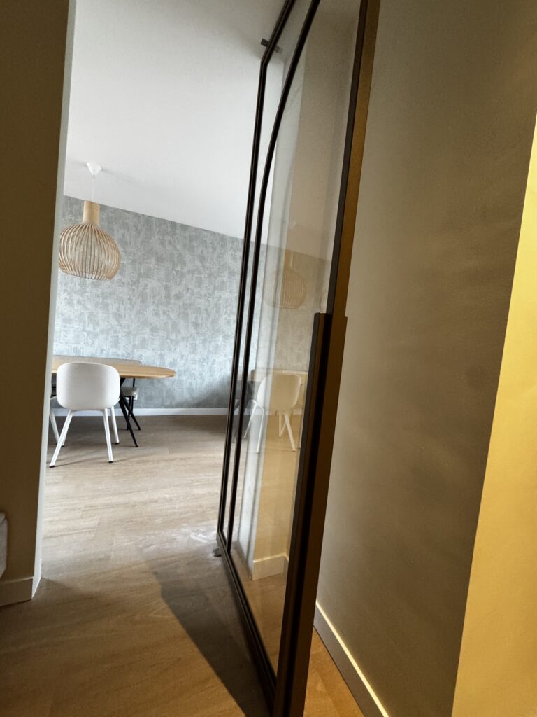 Japandi stalen deur met veiligheidsglas